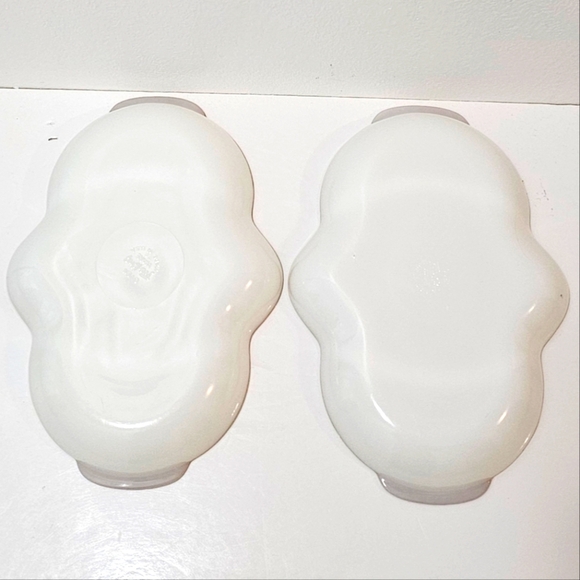 Vintage Anchor Hocking Fire King Milk Glass Relish Tray w/ Gold Beaded Trim (2) - Picture 8 of 13